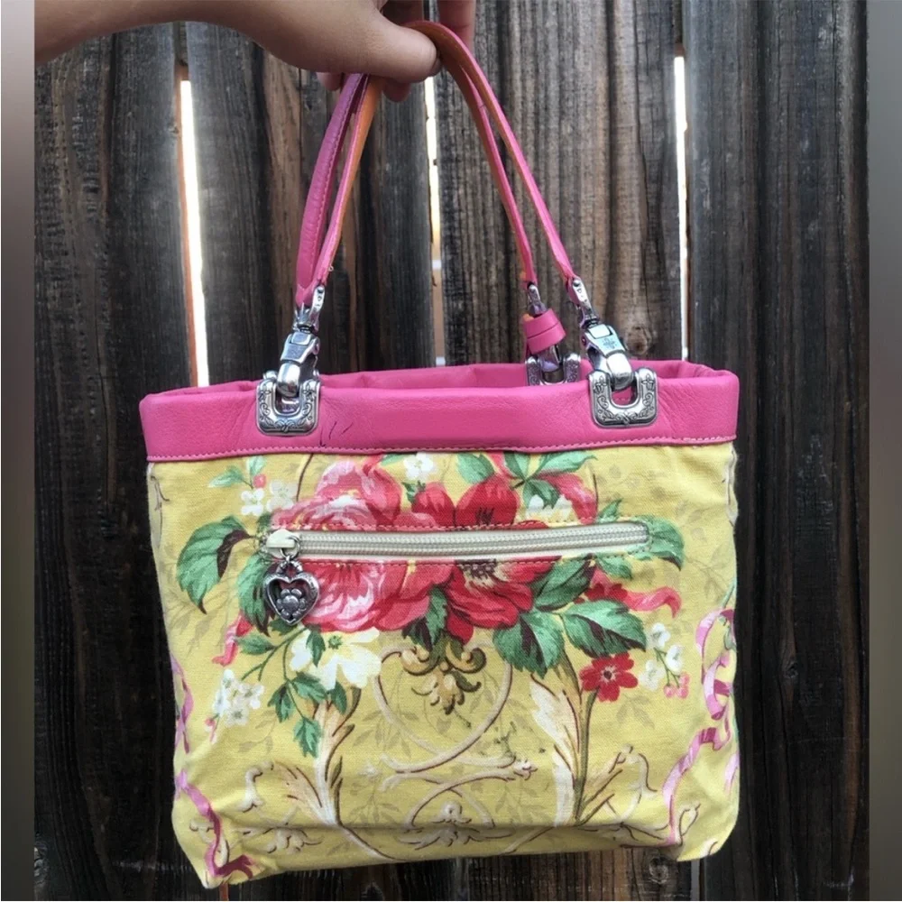 Brighton Jodie Pink Heart Leather Mini Handbag - reversible - Picture 11 of 13